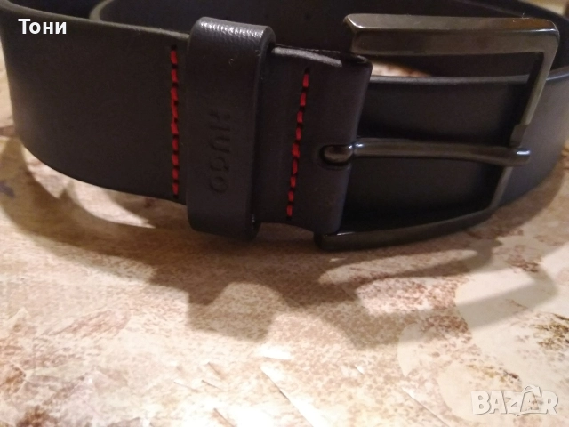 HUGO BOSS Оригинал Нов Мъжки Колан от Естествена Кожа 115см., снимка 8 - Колани - 52656863