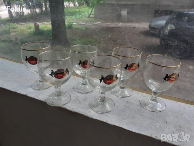 Стари чаши за бира Амстел 6 бр.