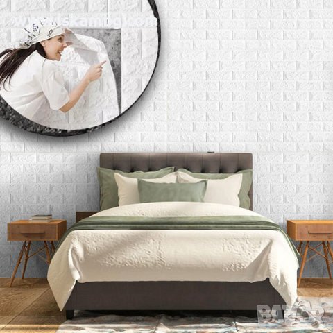 3Д тапети за хол, кухня, коридор и др, 3D самозалепващи се тапети от пяна тухлички тухли - код 2990, снимка 3 - Облицовки - 37631357