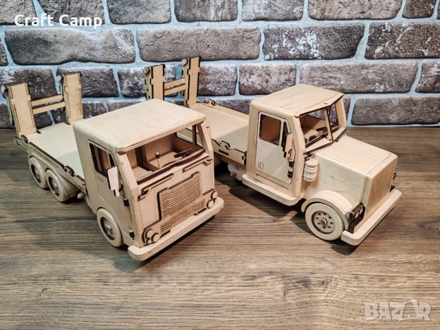 Дървен модел на камион за пътна помощ – Craft Camp