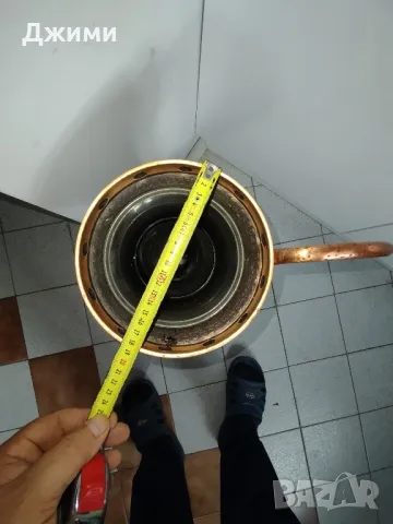 кован мед ваза за цветя, снимка 4 - Антикварни и старинни предмети - 48353002