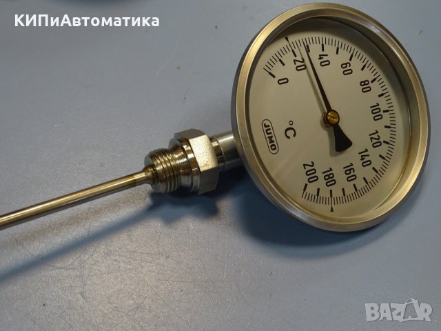 биметален термометър JUMO thermometer ф100mm, 0/+160°C, 0/+200°C, L-85mm, снимка 7 - Резервни части за машини - 35180837