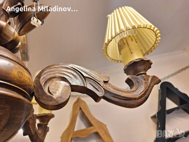 Винтидж полилей дъб масив , снимка 3 - Полилеи - 51780421