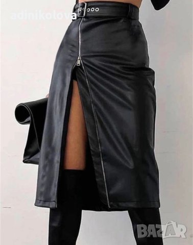 Нова кожена пола, снимка 5 - Поли - 42974131