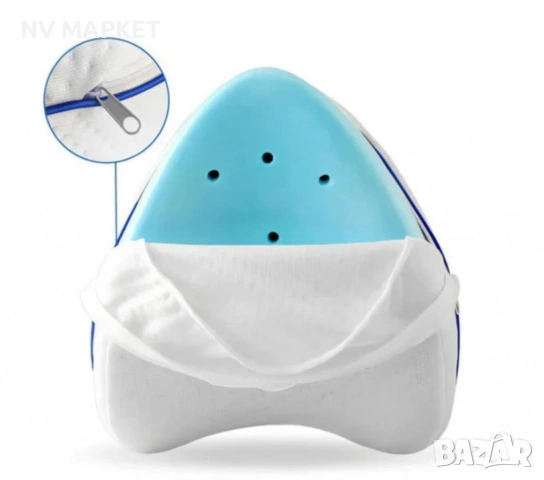 Ергономична възглавница за крака с мемори пяна – Комфорт и подкрепа всяка нощ, снимка 8 - Възглавници - 53192194