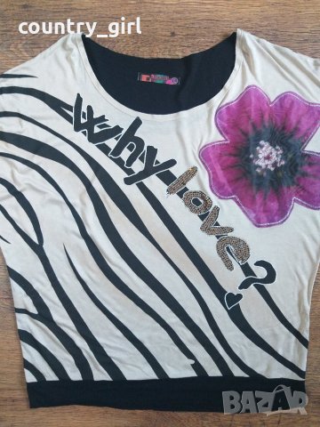 desigual - страхотна дамска блуза КАТО НОВА , снимка 3 - Туники - 28665416