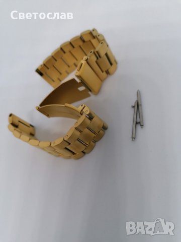 Метална каишка за HUAWEI, SAMSUNG, XIAOMI, AMAZFIT, GARMIN 18/20/22mm, снимка 5 - Смарт гривни - 34822409