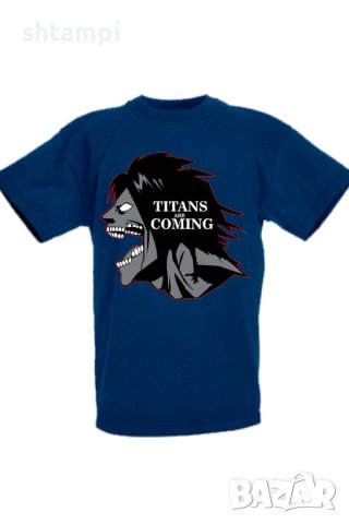 Детска тениска Attack on Titan titans are comings,Анимация,игра,Празник,Повод, снимка 10 - Детски тениски и потници - 37946488