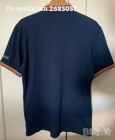 Мъжка тениска с яка Burberry размер XL, снимка 2 - Тениски - 50324793