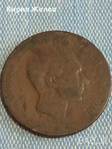 Стара монета 10 сентимос Испания Крал Алфонсо дванайсети 41681, снимка 3 - Нумизматика и бонистика - 48763904