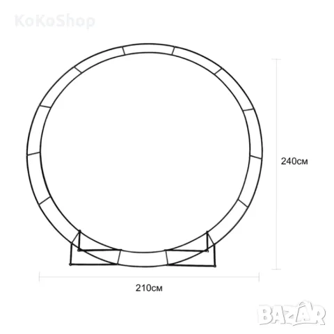 Кръгла арка-240х210 см./градинска арка/декоративна арка, снимка 3 - Градински мебели, декорация  - 50414218