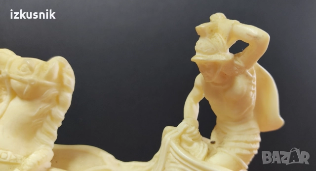 Прекрасна винтидж статуетка - римска колесница, снимка 5 - Антикварни и старинни предмети - 52363164