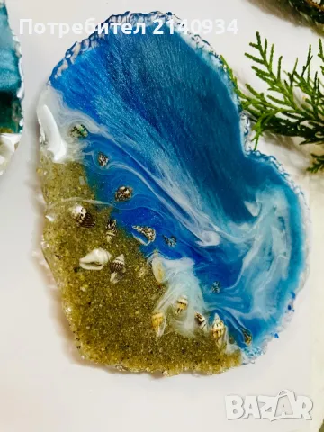 Ръчно изработени подложки от епоксидна смола, снимка 2 - Други стоки за дома - 47513137