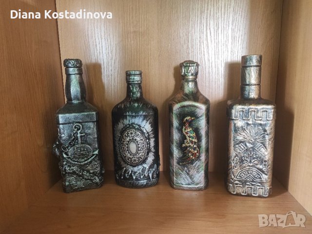 Декупажни шишета, снимка 4 - Декорация за дома - 37829857