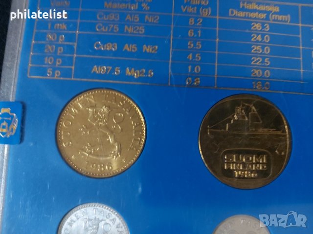 Финландия 1986 - Комплектен сет, снимка 3 - Нумизматика и бонистика - 37792465