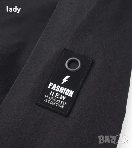 Мъжко яке с качулка и висока яка. Ветроустойчиво, свободна кройка.  ., снимка 2 - Якета - 52796876