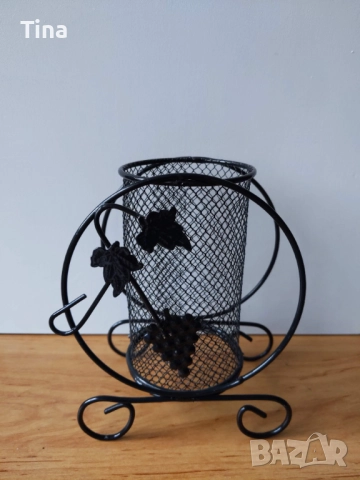 Елегантен метален органайзер за бюро | Метална поставка за химикали | Моливник, снимка 4 - Декорация за дома - 52524347