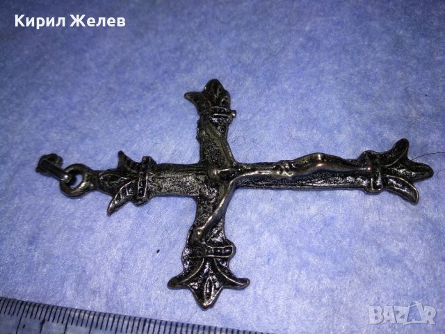 НЕОГОТИЧЕСКИ МЕТАЛЕН ЛАКИРАН СРЕБРИСТ АРТ КРЪСТ РАЗПЯТИЕ 37694, снимка 11 - Колиета, медальони, синджири - 40684975