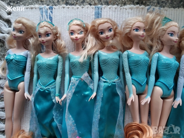 Оригинални Mattel Disney принцеси Дисни Барби Frozen Ана Елза Ариел Снежанка Рапиунцел Моана Бел, снимка 6 - Кукли - 52903317