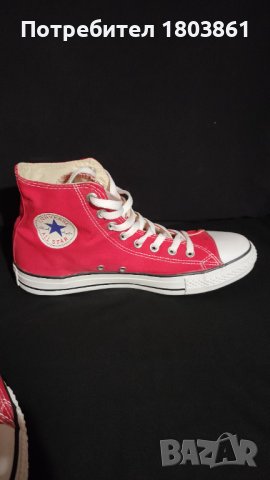 Converse високи кецове н.42 и 1/2 чисто нови червени, снимка 3 - Кецове - 43147713