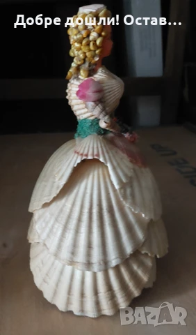 Кукла, декорация от големи миди 23 см. висока, снимка 3 - Декорация за дома - 51326658