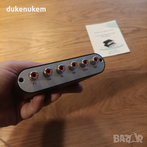 Aудио декодер 5.1CH с оптичен, коаксиален и AUX вход, Dolby/DTS, 6 RCA изхода, снимка 10 - Тонколони - 52711228