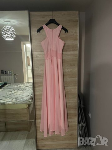 Шаферска рокля MEGZ - розова/S размер, снимка 5 - Рокли - 43990481