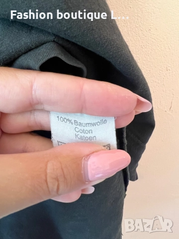 Тъмно зелена широка тениска L размер 100% памук 💚, снимка 5 - Тениски - 51846720