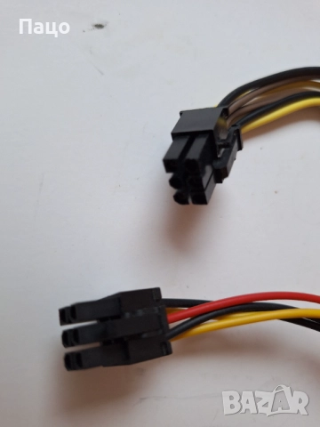 6 pin VGA PCI-E захранващ кабел  за видеокарта 5 БРОЯ, снимка 3 - Кабели и адаптери - 52897667