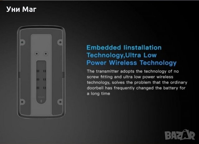 Безжичен видео звънец Wi-Fi интерком, домофон IP камера, снимка 8 - Други - 33322184