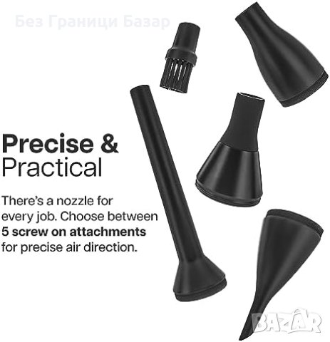 Нов Мощен Въздушен Почистващ Безжичен уред за техника, снимка 2 - Друга електроника - 43570919