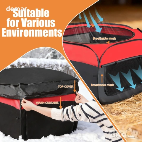 Кошара за пилета, начален комплект с две врати, до 15 пилета, снимка 2 - За птици - 53401372