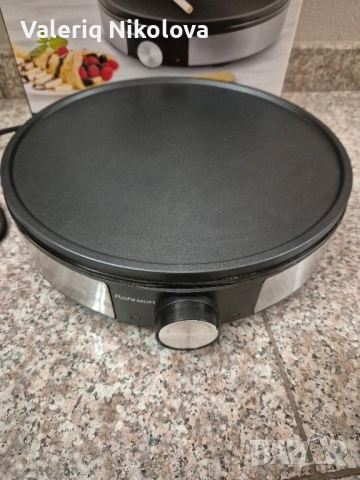 Уред за палачинки Rohnson - R-2202, 1200W, 30 cm, черен/сив, снимка 2 - Гофретници - 51989911