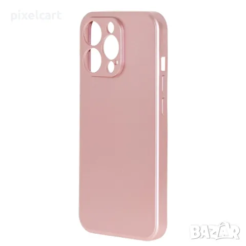 Силиконов калъф METALLIC за iPhone 13 PRO, Розов, снимка 2 - Калъфи, кейсове - 48016033