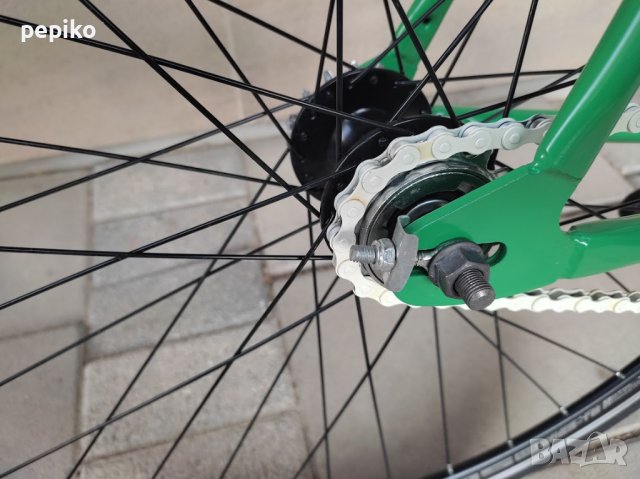 Продавам колела внос от Германия  велосипед SINGLE SPEED GREEN TRETWERK 28 цола, снимка 4 - Велосипеди - 37599282