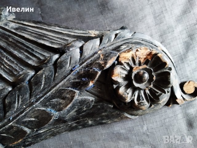дървена декорация-сокол , снимка 3 - Антикварни и старинни предмети - 28921489