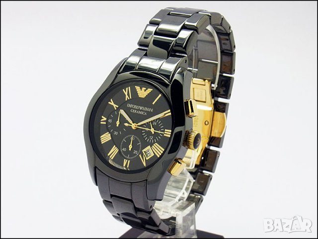 Оригинален мъжки часовник Emporio Armani AR1413 Ceramica Gold Tone, снимка 3 - Мъжки - 37759208