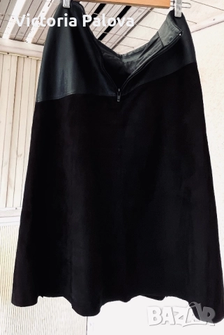 Луксозна кожена пола MORGAN GARMENTS рядък модел, снимка 9 - Поли - 52114467