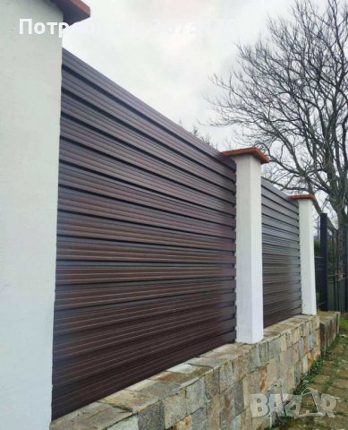 Метални профили (летви) GELESMETAL за ограда, Цвят КАФЯВ/АНТРАЦИТ, 2м, снимка 11 - Огради и мрежи - 40072217