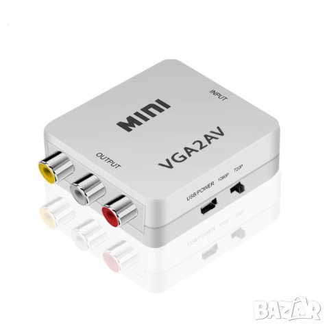 Аудио/Видео активен конвертор от VGA към AV , снимка 2 - Плейъри, домашно кино, прожектори - 26546642