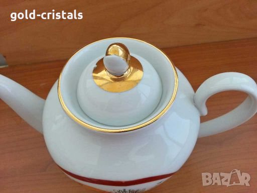 Руски порцелан лфз чайник и латиера , снимка 12 - Антикварни и старинни предмети - 28623080