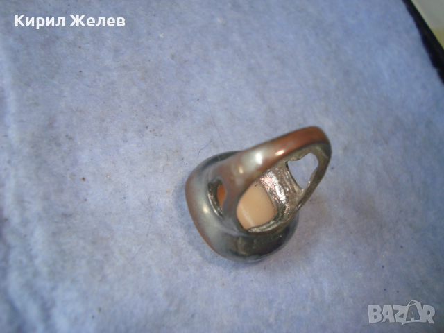 СТАР ПОСРЕБРЕН МЕДЕН КАТАЛИНЕН РЕТРО / ВИНТИДЖ ПРЪСТЕН 4213, снимка 6 - Антикварни и старинни предмети - 36422372