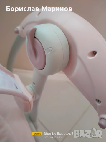 Бебешка електрическа люлка -розова, снимка 5 - Детски люлки - 51634479