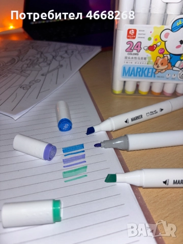 Професионални двустранни маркери TWIN MARKER – 24 цвята!, снимка 2 - Ученически пособия, канцеларски материали - 52648432