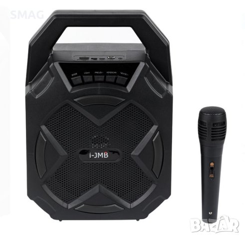Караоке Bluetooth високоговорител Тонколона,  преносима с микрофон и LED 10W 20.5x11.5x30.5cm