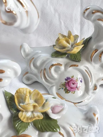 Комплект порцеланови свещници, снимка 8 - Антикварни и старинни предмети - 50173781