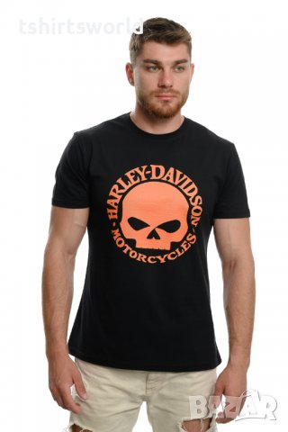Нова мъжка тениска с дигитален печат HARLEY DAVIDSON, мотори, Череп, снимка 8 - Тениски - 37670231