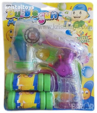 Детски комплект Супербум с пистолет за сапунени мехури с батерии 0389, снимка 1