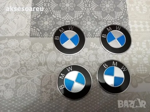 Емблема за волана на автомобил с логото на BMW 45мм емблеми лепяща оригинална син бял цвят, снимка 6 - Аксесоари и консумативи - 21530965