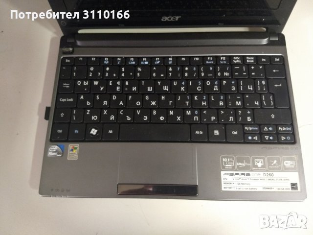 Acer Aspire One D260, снимка 4 - Лаптопи за дома - 40277439